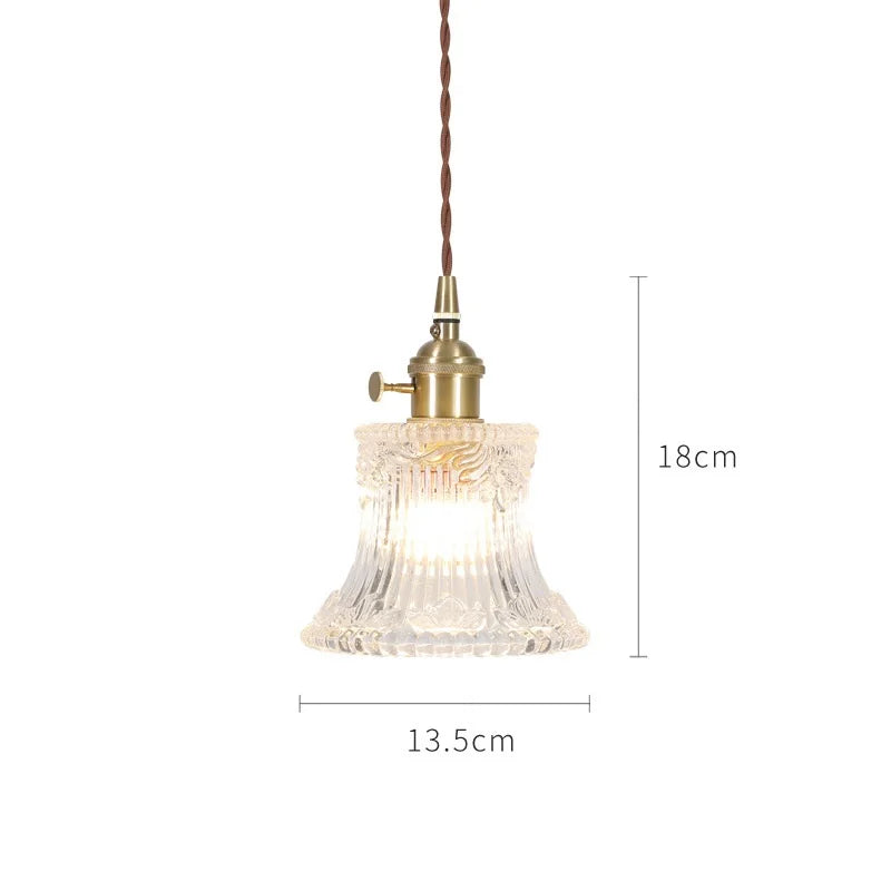 Helnys Glass Pendant Lights Bar Cafe Living Room Edison Industrial Vintage Lamp