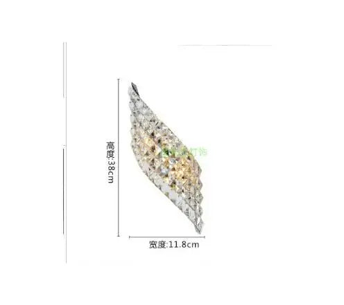 Helnys Crystal Wall Lamp for Living Room Bathroom LED Light Fixtures