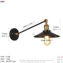 Helnys Retro Wall Light Up Down Bedroom Stair Loft Vintage Sconce LED Wall Lamp