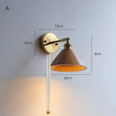 Helnys Walnut LED Wall Light: Adjustable Up Down Lamp for Bedroom Stair Nordic Design