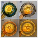 Helnys Glass Hanging Lamp with Switch - Nordic Copper Pendant Light