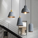 Helnys Loft Industrial Edison Pendant Lights - Nordic Cement LED Lamp