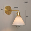 Helnys Nordic Brass Wall Lamp Bedside Sconce Glass LED Light
