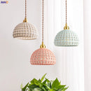 Helnys Nordic Ceramic Pendant Lamp Japan Style Copper Hanging Light