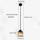 Helnys Outdoor Ceiling Pendant Light with Clear Glass Shade