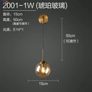 Helnys Nordic Glass Ball LED Wall Lamp for Bedroom and Bathroom