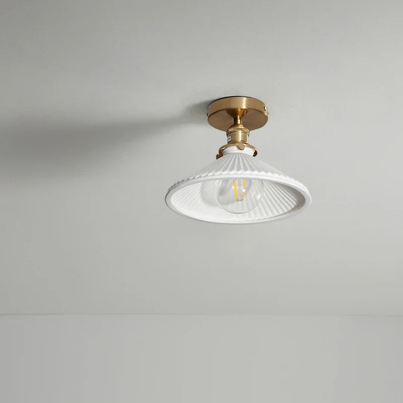 Helnys Nordic Copper LED Ceiling Lights with Switch for Home Lighting