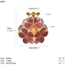 Helnys White Glass LED Ceiling Light Fixture Nordic Modern Copper Ceiling Lamp