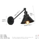 Helnys Retro Wall Light Up Down Bedroom Stair Loft Vintage Sconce LED Wall Lamp