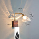 Helnys Clear Glass LED Wall Light with Pull Chain Switch - Modern Nordic Wall Lamp