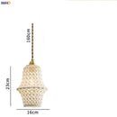 Helnys Nordic Ceramic Pendant Lamp Japan Style Copper Hanging Light