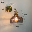 Helnys Amber Glass LED Wall Sconce Modern Nordic Wall Light Fixtures