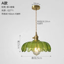 Helnys Nordic Style Copper Glass Pendant Light for Kitchen Dinning Living Room