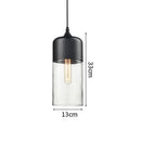 Helnys Modern Nordic LED Pendant Light Fixture with Wood Color Glass