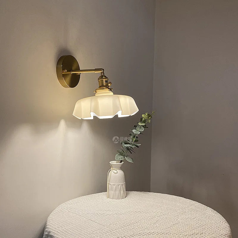 Helnys LED Glass Wall Lamp Switch 4 Colors Modern Nordic Design