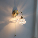 Helnys Flower Glass Copper Wall Sconce LED Light Nordic Modern Wandlamp