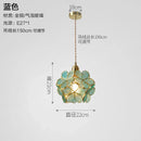 Helnys Nordic Style Copper Glass Pendant Light for Kitchen Dinning Living Room