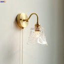 Helnys Glass LED Mirror Light Pull Chain Switch Wall Sconce_Luminaria