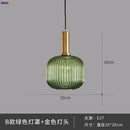 Helnys Nordic Glass Pendant Lights LED Hanging Lamp for Bedroom Living Room