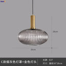Helnys Nordic Glass Pendant Lights LED Hanging Lamp for Bedroom Living Room