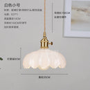 Helnys Copper Glass LED Pendant Lamp Switch Amber Nordic Hanging Lights