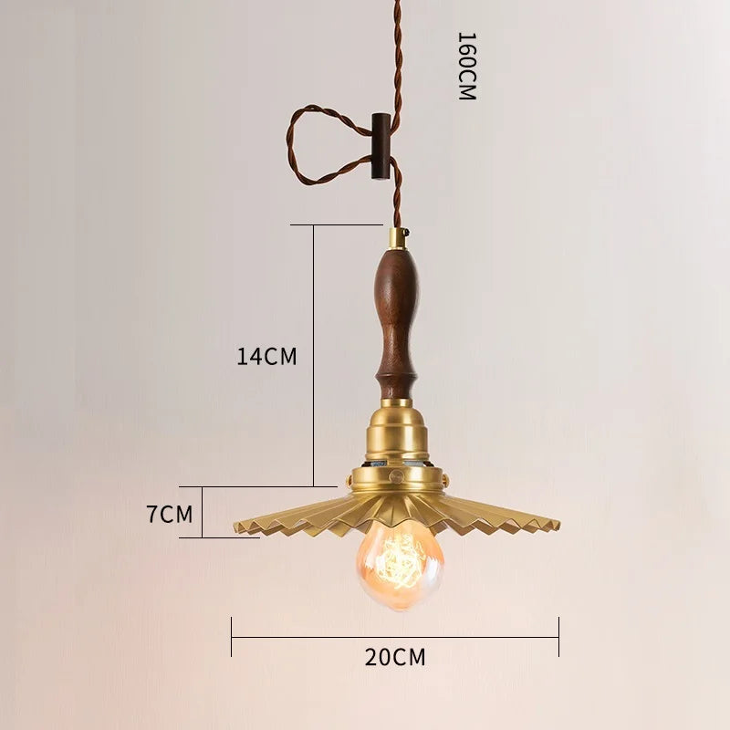 Helnys Ceramic Pendant Lights Wooden Copper Modern Nordic Luminaria