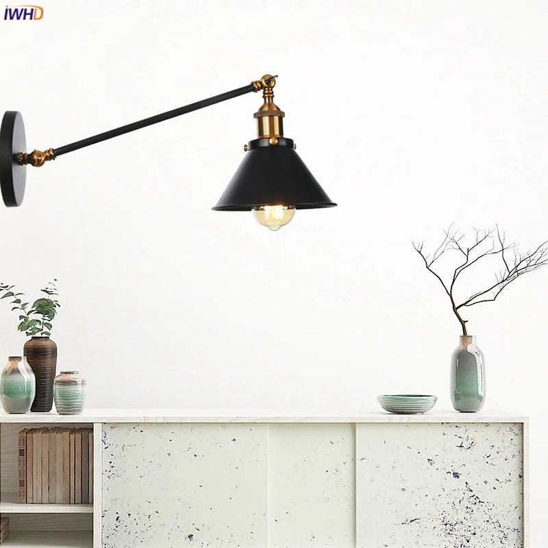 Helnys Retro Wall Light Up Down Bedroom Stair Loft Vintage Sconce LED Wall Lamp