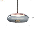 Helnys Nordic Glass LED Pendant Light Fixture Modern Dining Room Hanging Lamp