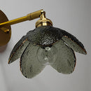 Helnys Glass LED Wall Light Switch Pure Copper Bedroom Living Room Lamp