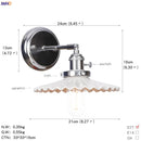 Helnys Amber Glass Ball LED Wall Lamp for Home Bedroom Stair Mirror Switch