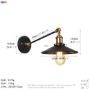 Helnys Retro Wall Light Up Down Bedroom Stair Loft Vintage Sconce LED Wall Lamp