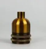Helnys Industrial Brass Lamp Holder E27 Socket for Pendant Light