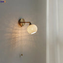 Helnys Copper LED Wall Lamp Sconce Glass Lampshade Nordic Modern Wall Light