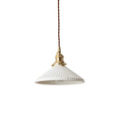 Helnys White Ceramic Brass Pendant Lights for Restaurant Bedroom - Nordic Style