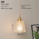 Helnys Nordic Style Copper Glass Pendant Light for Kitchen Dinning Living Room