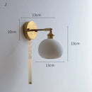 Helnys Ceramic LED Wall Sconce with Knob Switch