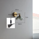 Helnys Gray Glass LED Bathroom Mirror Light Copper Wall Sconce Modern Nordic Lamp
