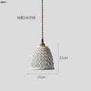 Helnys Nordic Ceramic Pendant Lamp Japan Style Copper Hanging Light
