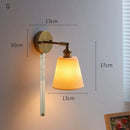 Helnys Ceramic LED Wall Sconce with Knob Switch