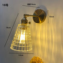 Helnys Amber Glass LED Wall Sconce Modern Nordic Wall Light Fixtures