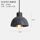 Helnys Loft Industrial Edison Pendant Lights - Nordic Cement LED Lamp