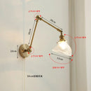 Helnys Copper Long Arm Wall Sconce Pull Chain Switch Bedroom Stair Light