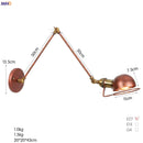 Helnys Antique Black Wall Lamp Vintage Industrial Sconce LED Applique Murale