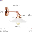 Helnys Ceramic LED Wall Sconce Rose Gold Bedroom Stair Light