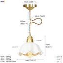 Helnys Modern Glass Copper LED Pendant Lamp for Kitchen Living Room