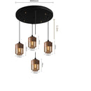 Helnys Nordic Wood LED Glass Pendant Light for Dinning Room Cafe Bedroom