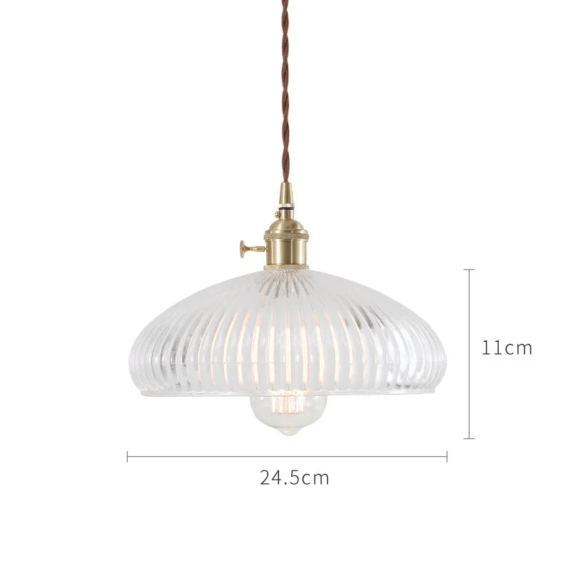 Helnys Glass Pendant Lights Bar Cafe Living Room Edison Industrial Vintage Lamp