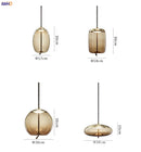 Helnys Nordic Glass LED Pendant Light Fixture Modern Dining Room Hanging Lamp