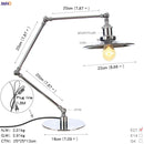 Helnys Industrial LED Table Lamp US/EU Plug Switch Loft Decor LED Desk Lamp