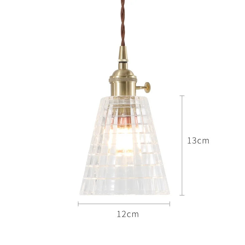 Helnys Glass Pendant Lights Bar Cafe Living Room Edison Industrial Vintage Lamp